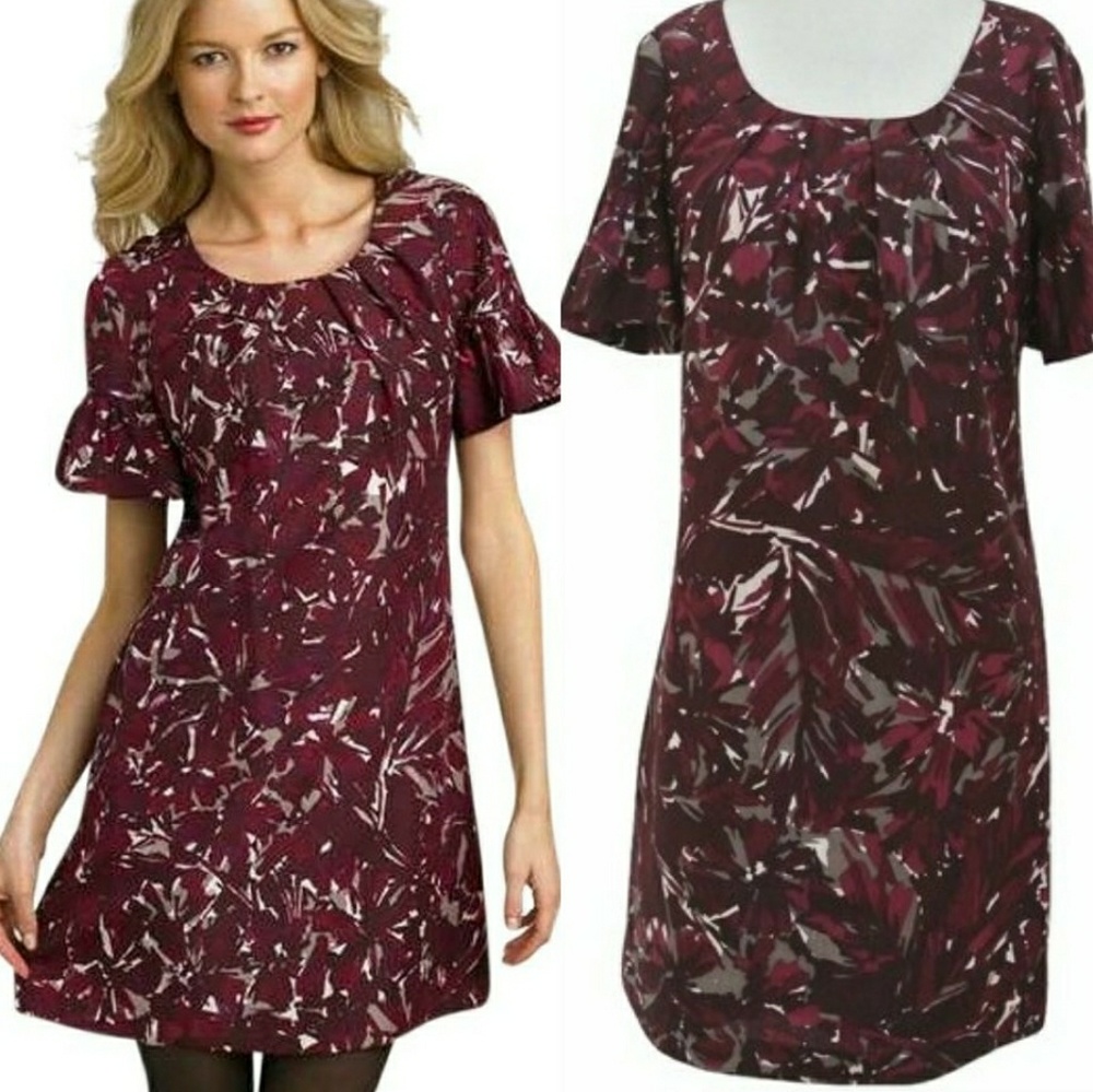 Trina Turk Sakura Printed Dress in Berry